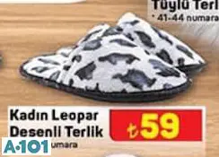 JUNO KADIN LEOPAR DESENLİ TERLİK